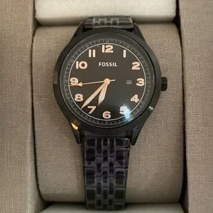 Fossil His and Hers Black Stainless Wylie Watch Set. New in box. FOSSIL HIS AND HER WYLIE THREE-HAND BLACK STAINLESS STEEL  main image 3